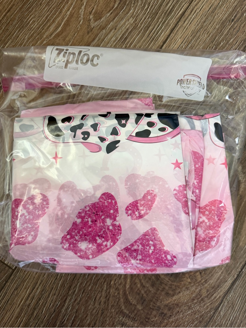 Pink "Let's Go Girls" Party Tablecloth - Western Cowgirl Theme - Picture 2 of 2